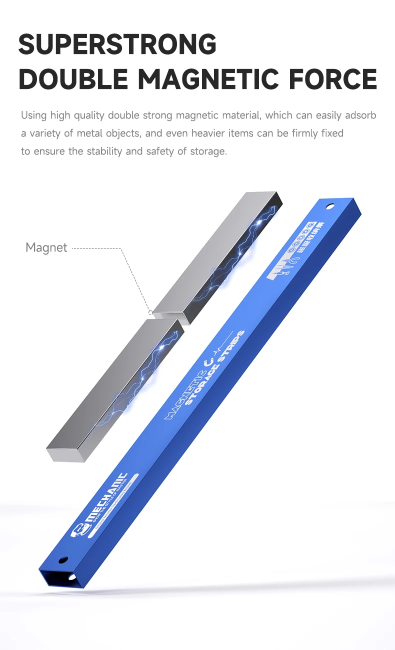 MECHANIC MAG25 Super Absorption Magnetic Absorption Bar Metal Storage Screwdriver Phone Repair Fixtures Kitchen Tool image 2