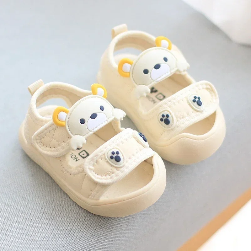 

Summer Soft Soled Cartoon Bear Rabbit Infant Kid Sandals Anti Kick Breathable Baby Beach Sandal Boy Baby Anti Slip Toddler Shoes