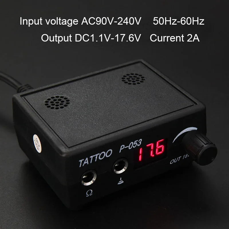 Tattoo Power P053 LCD Display Screen Tattoo Power Supply Adjustable Voltage Mini Portable Tattoo Machine Accessroies Supplies