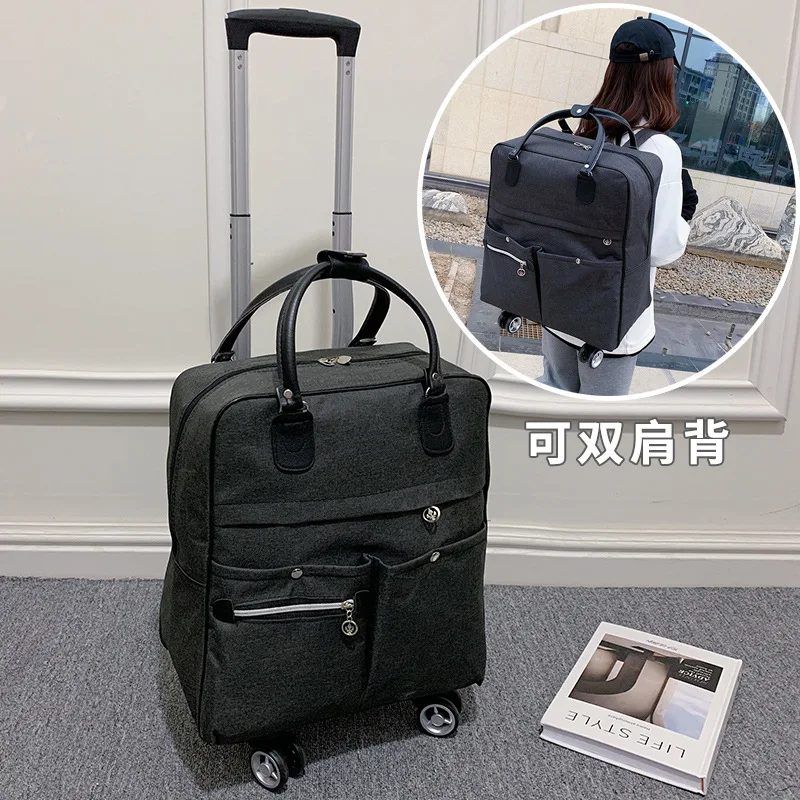 Women Travel Suitcase Trolley Bags Backpack Wheeled Bag Oxford High Quality Rolling Luggage Travel Bag With Wheels