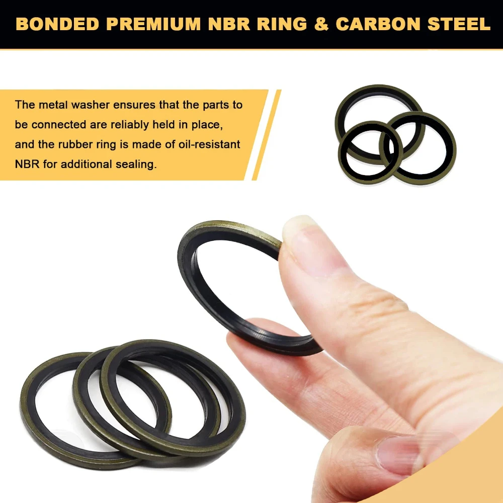 245pcs Military Green Combination Gasket Repair Kit Set  M6 M8 M10 M12 M28 M30 Nitrile Rubber Carbon Steel O-ring Sealing Gasket