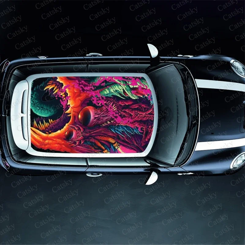 hyper beast Car roof sticker wrap racing SUV accessories packaging painting PVC car accessories graphic decals