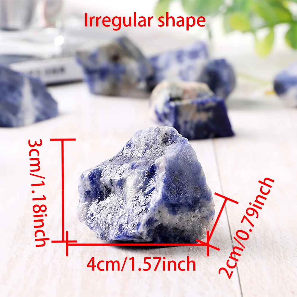 Natural Blue Vein Crystal Stone - Esotericism Energy Crafts for Focus, Feng Shui Protection  as a Men's Gift