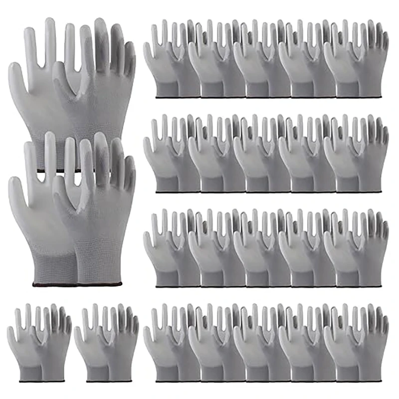 Guantes de trabajo con revestimiento de PU de palma |   Resistente al aceite para construcción y maquinaria. |   Jardinería a prueba de pinchazos