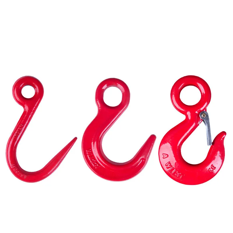 Lifting Hook Rigging American Cargo Hook Large Open Hook Safety Self-locking Hook Steel Pipe Hook Chain Grab Hook