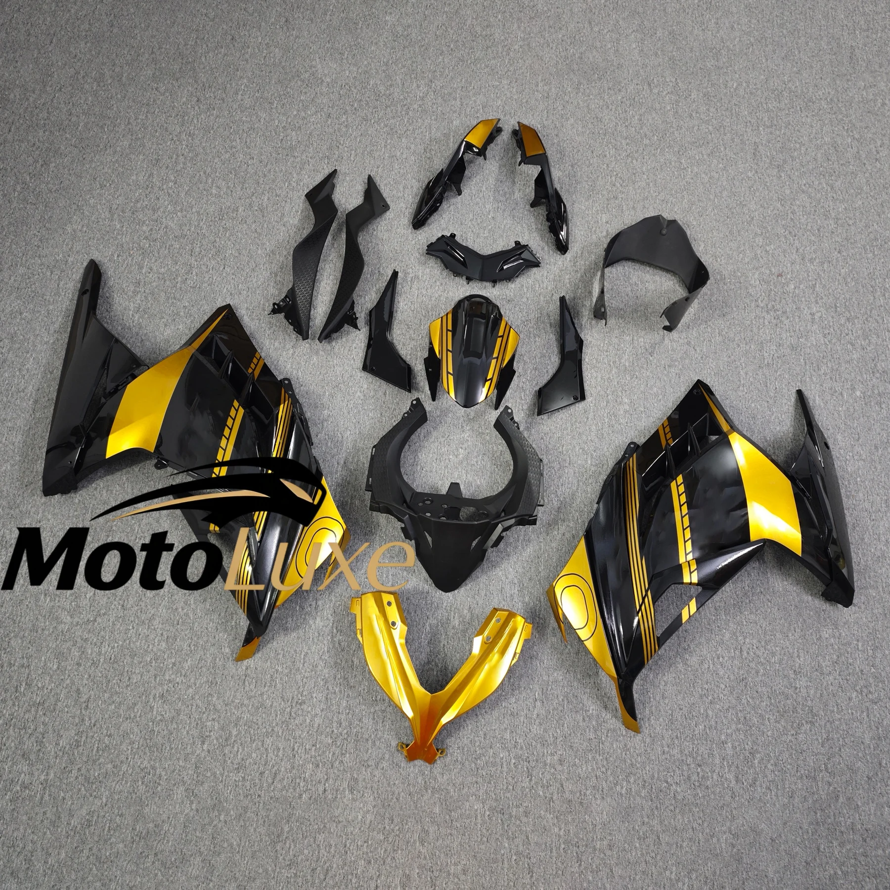 Fit Ninja 300 Bodywork Bright green black stripe print Cowling For Ninja300 Full Fairing Kit 2013-2014-2015-2016-2017