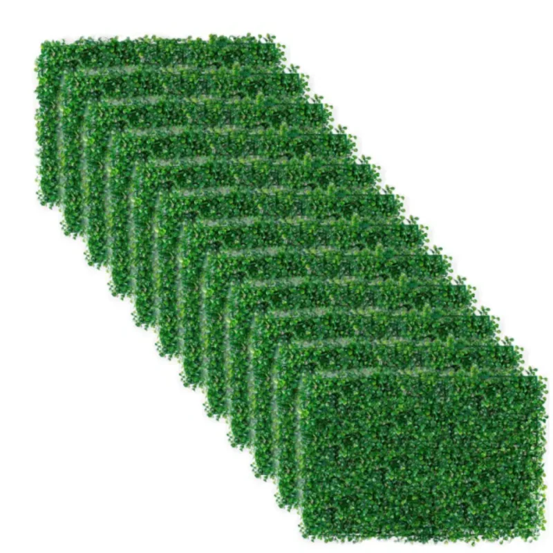

12 pieces of 24 x 16 artificial boxwood boards, grass wall panels, boxwood fence panels, UV protection suitable for artificial g