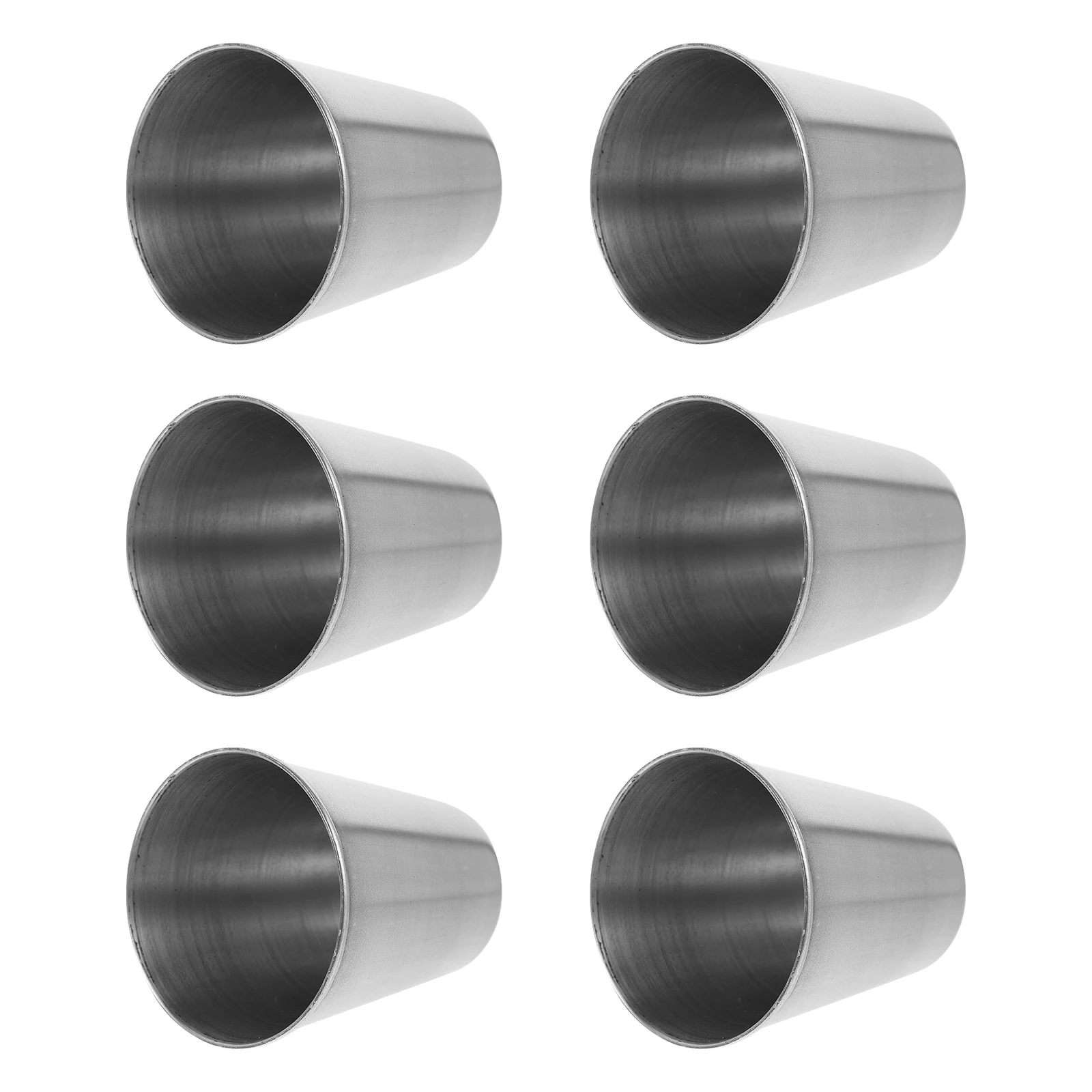 

6Pcs Stainless Steel Drink Cups Rustproof Easy to Clean for Various Beverages 70ml Shot Glass Metal Shot Glasses