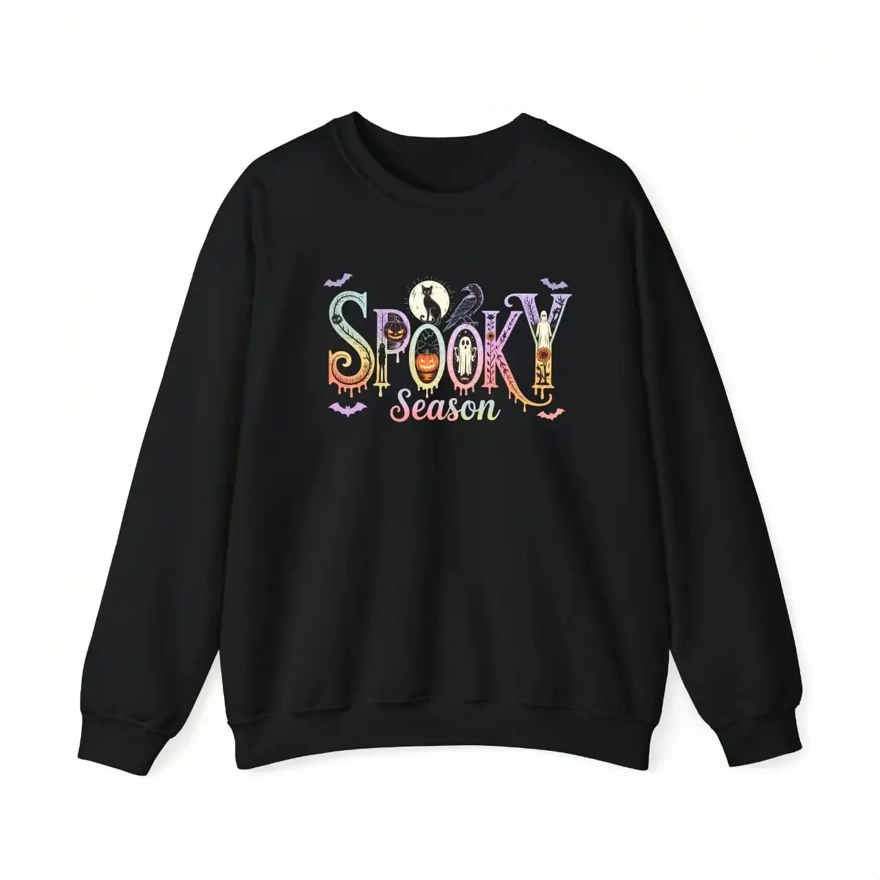 

Halloween "Spooky Season" Sweatshirt Women's Fall Autumn Crewneck Pullover for Trick or Treat Party