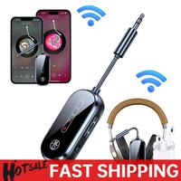Airplane Bluetooth-Compatible 5.4 Adapter 3.5mm Low Latency Audio Adapter Supports 2 AirPods Or Headphones Wireless BT Receiver