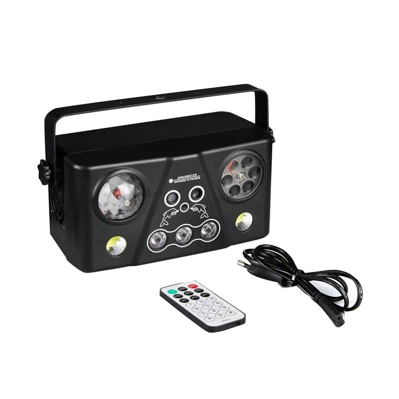 Remote control & DMX512 5IN1 Disco light LED strobe light Effect LED laser light dj light party wedding KTV bar stage light show