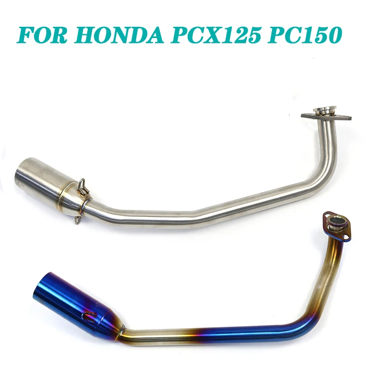 Suitable for Honda PCX 125 PCX 150 Motorcycle Exhaust Muffler Modification Front Middle Pipe 2018 2019 2010 - 2016