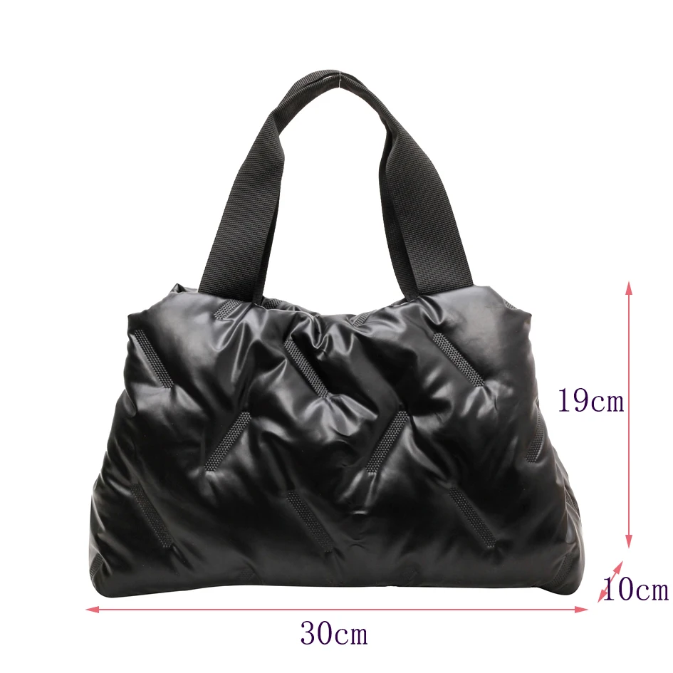 New Fashion Women's Space Bag Soft Down Fabrics Waterproof Women's Shoulder Bag High Quality Large Capacity Women's Handbags