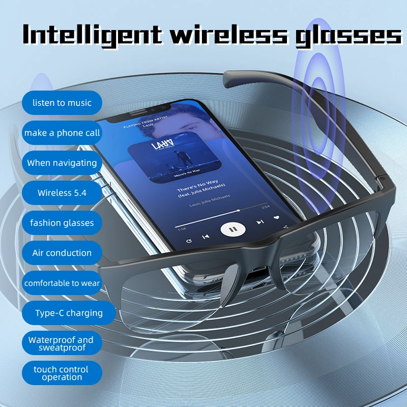 Smart Glasses Lens - 8K 1800MP AI Smart Glasses Hands-Free