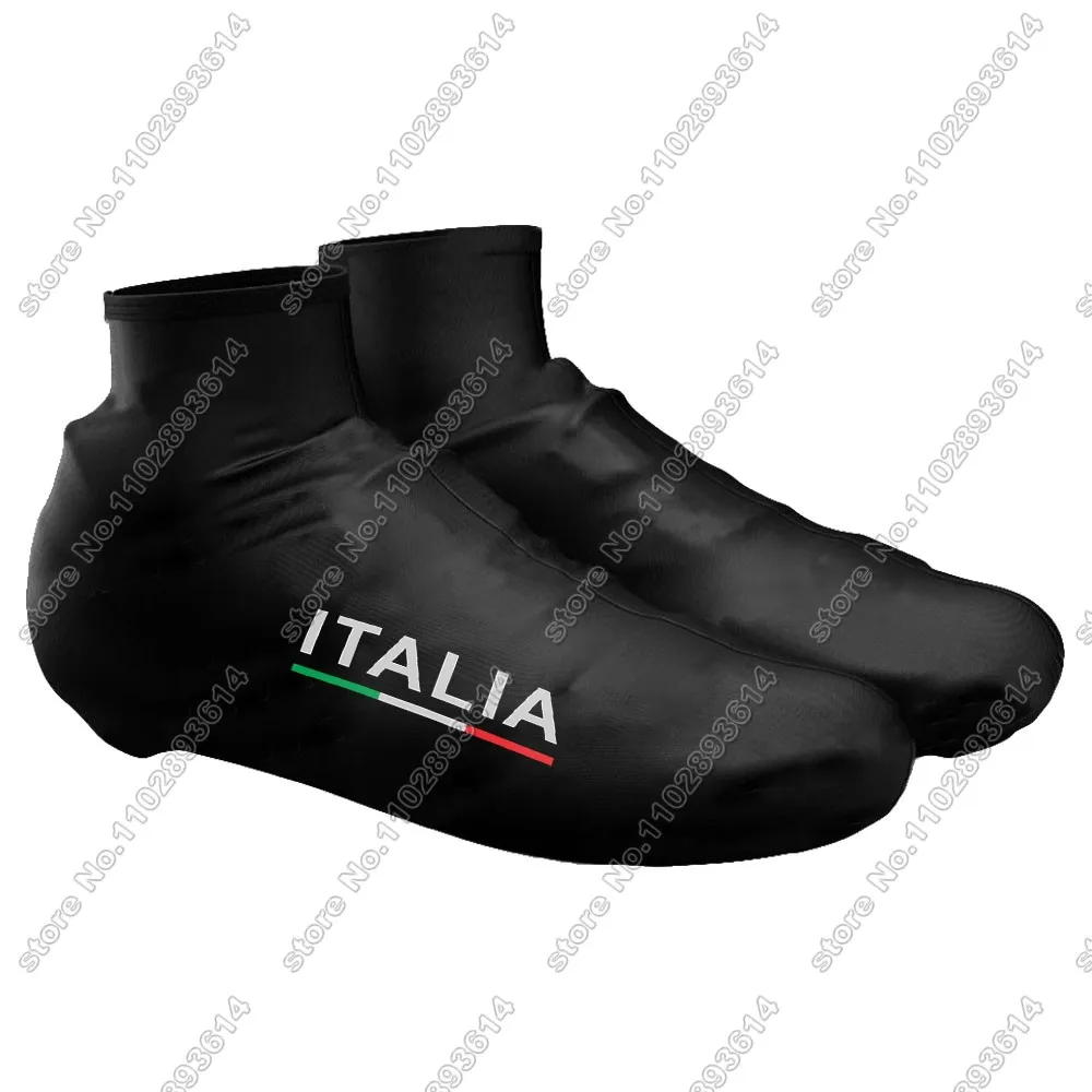 italy 2024 National Team Cycling Shoe Covers Winter Blue Bike Shoes Cover MTB Jerseys Dust-proof Non-slip Outdoor Overshoes