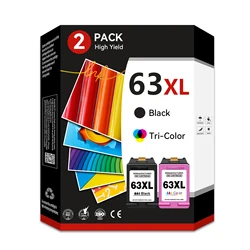 ALIZEO 63XL Cartridges Compatible For HP 63 HP63 XL Ink Cartridge Deskjet 2130 2131 3630 4250 5230 5232 5255 3632 3633 Printer