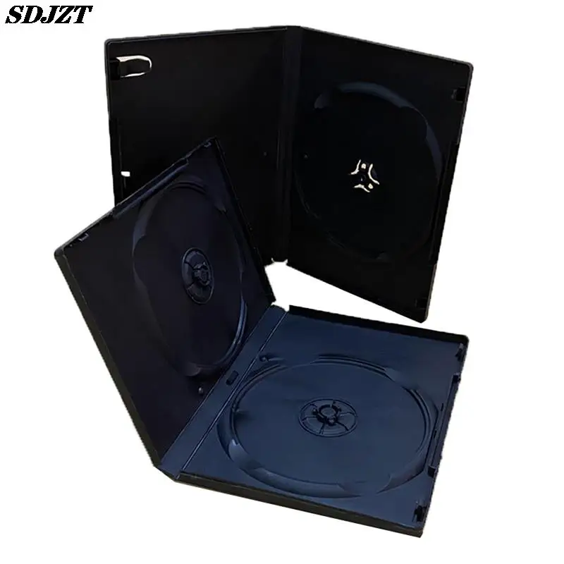 Plastic Black 14cm Thicken DVD Box Empty CD Case PP Plastic CD Case CD Case Capacity 1-2 Discs Packaging DVD Disc Storage Case