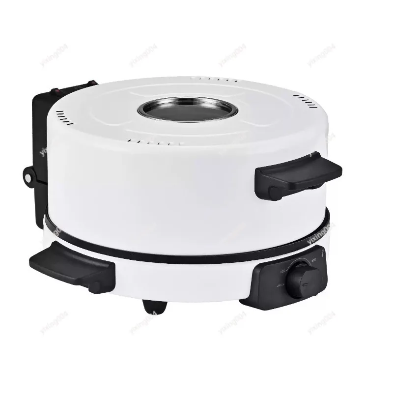 Dual Heating Bread & Pizza Maker, Adjustable Temperature Cooker with View Window