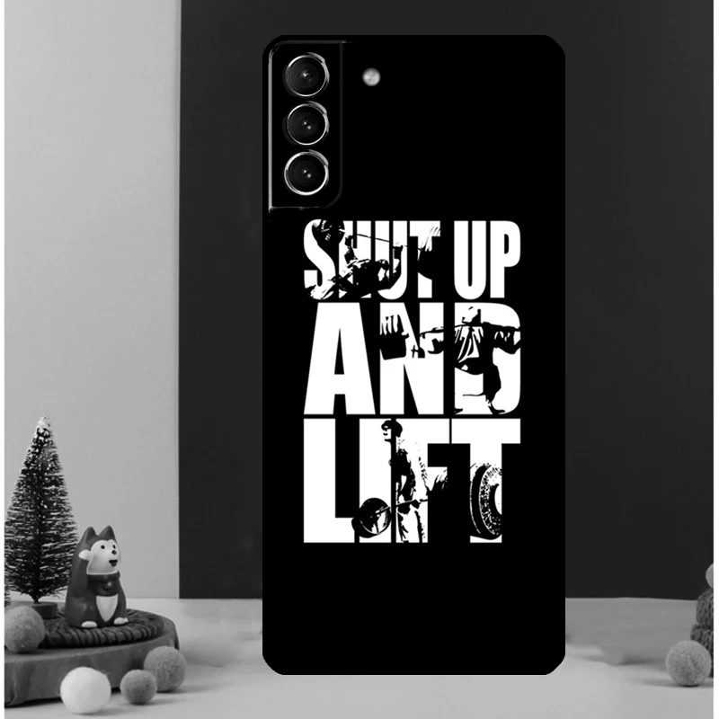 Bodybuilding Gym Fitness Quotes Case For Samsung Galaxy S24 Ultra S20 S21 FE Note 10 20 Ultra S8 S9 S10 S22 S23 Plus Cover