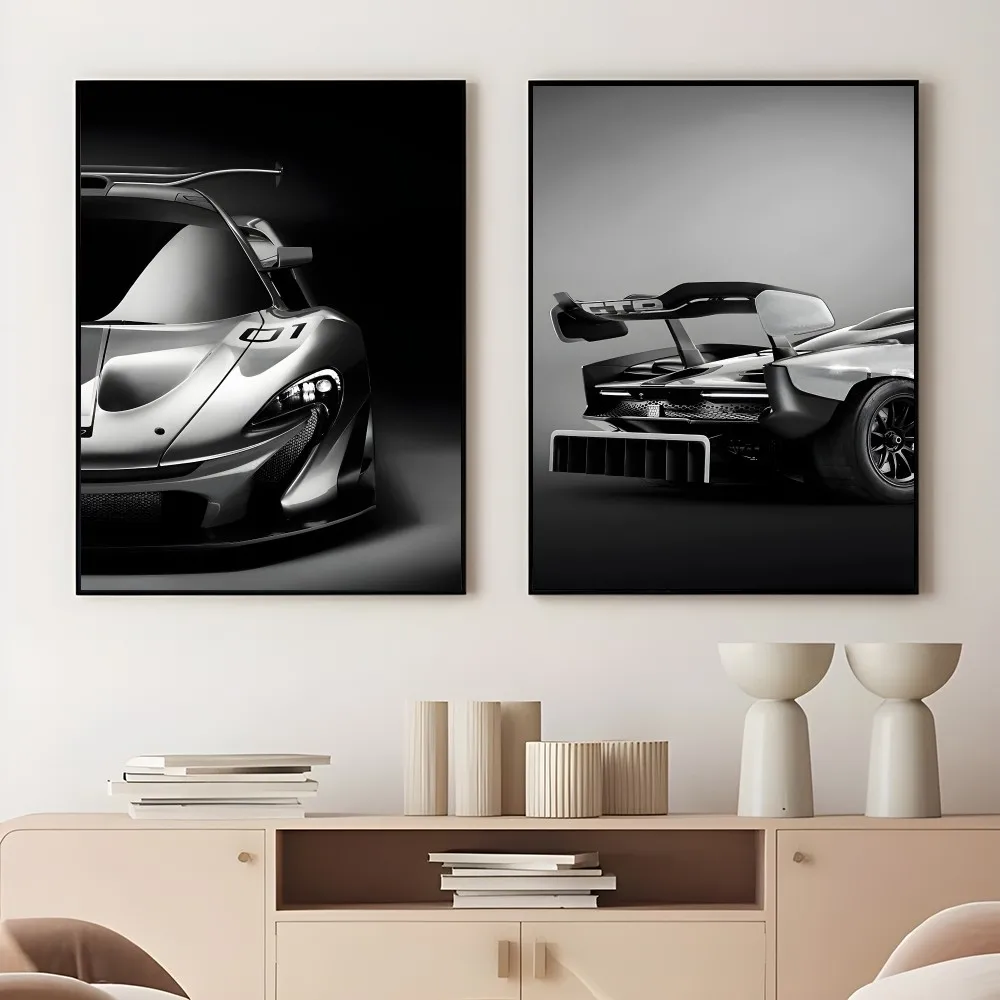 M-McLarenS P1 G-GTR Supercar Poster Sticky Wall Art Printing Waterproof Home Living Bed Room Bar Aesthetic Decor