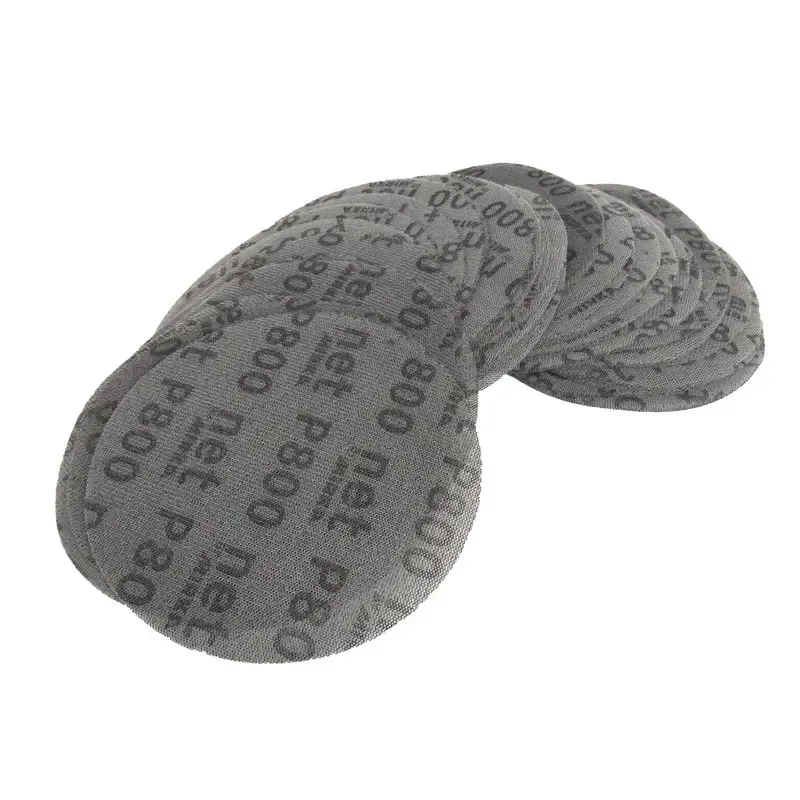 10/50 قطعة 6 بوصة ميركا شبكة جلخ خالية من الغبار الرملي أقراص مكافحة حجب الجاف طحن الصنفرة 80 إلى 800 حصى الرملي ورقة