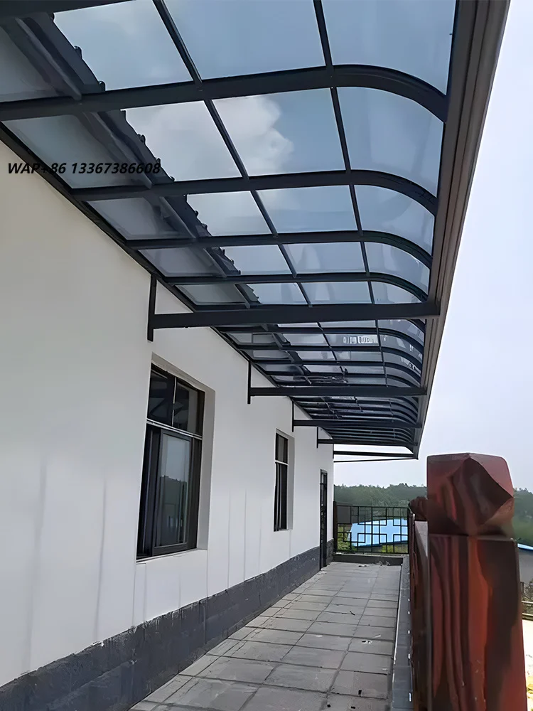 Waterproof Solid Polycarbonate Sheet Canopy UV Block Window Rain Cover Awning for Residential Back Doorway