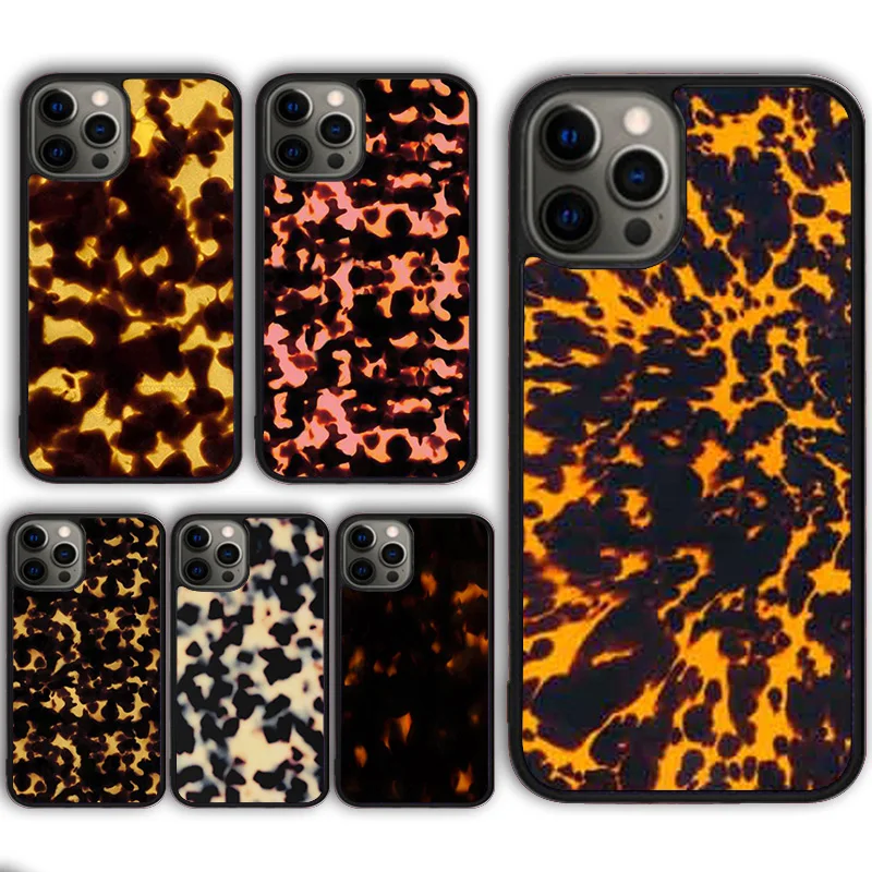 Tortoise Marble Phone Case Cover for iPhone 16 15 SE2020 13 14 11 12 Mini Pro Max Max 6 7 8 Plus  coque fundas Shell