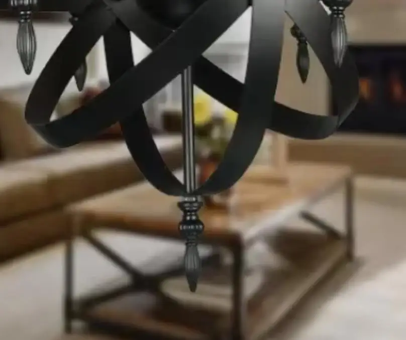 

Retro American Country Candle Iron Chandelier Loft Chandelier Dining Room Bedroom Study Exhibition Hall Lighting Lighting