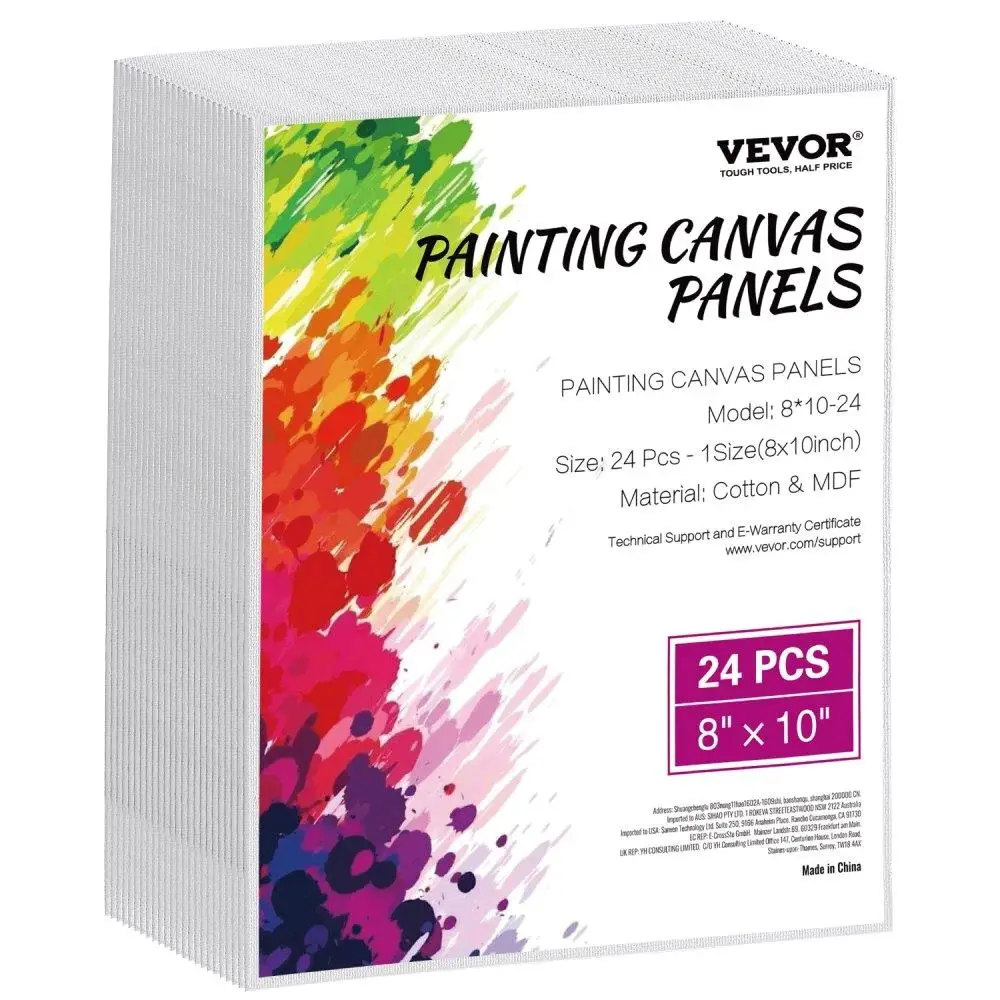 

24 Pieces Blank Canvas Boards 8x10 Inch for painting Set