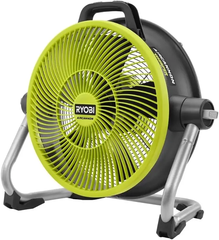 Tools.Cordless Hybrid WHISPER SERIES 14 in. Air Cannon Fan (Tool Only), PCL813B, GREEN