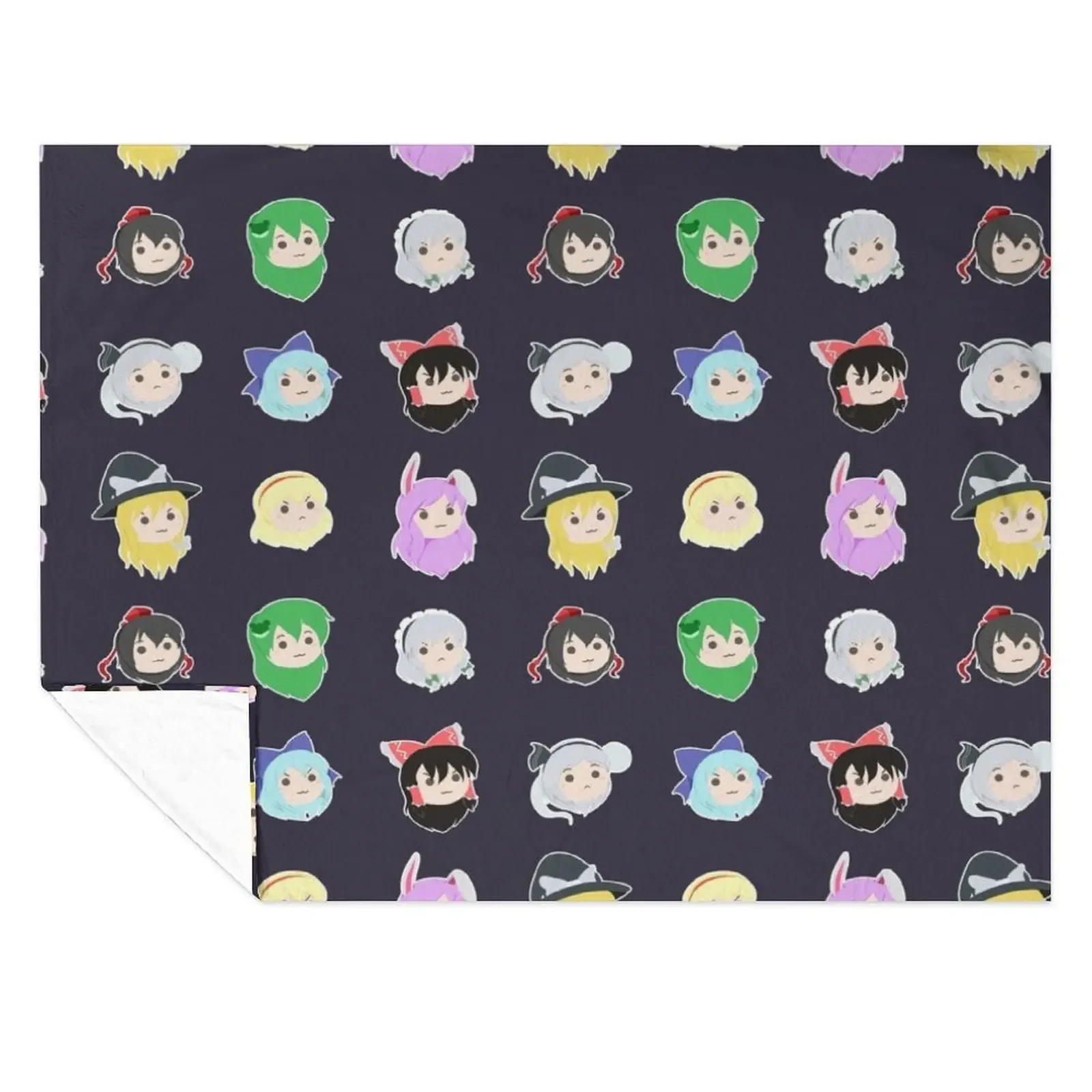 

Touhou Headcuties [Estampado] (Transparent Version) Throw Blanket Hair Luxury Camping Large Blankets