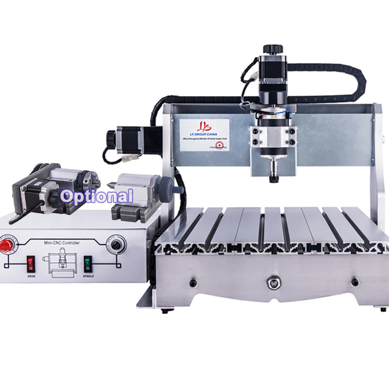 

LY Mini USB 3040 Фрезерный станок с ЧПУ Гравер 500 Вт Шпиндель с воздушным охлаждением Шариковый винт Настольный алюминиевый фрезерный сверлильный станок Токарный станок по дереву