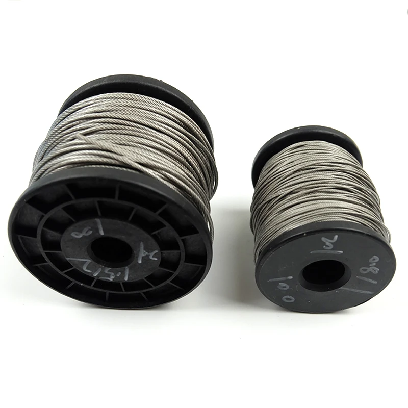 5M plastic coated wire rope Steel PVC Coated Flexible Wire Rope soft Cable Transparent Stainless Steel Clothesline
