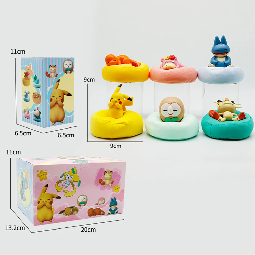 Anime Pokémon Blind Box Modellfigur 1-12 Stück Pikachu Schlaf-Serie Innenraumfigur Schlafende Position Spielzeug Geschenk für Freunde – Detail 10