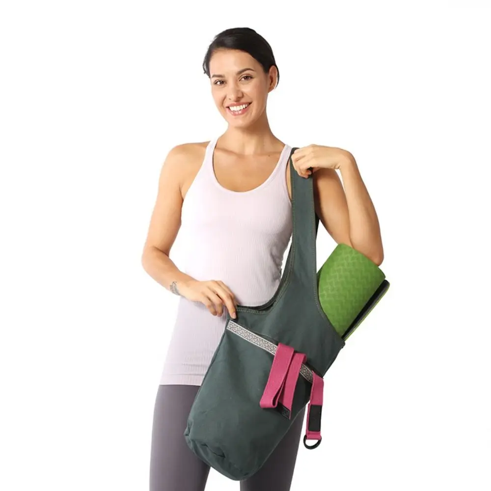 One Shoulder Yoga Bag Cashew Flower Yoga Bag Ethnic Casual Yoga Mat Bag Reusable Fashion Pilates Mat Backpack Sports