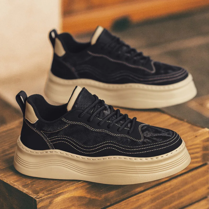 

2025 Spring New Rubber-Plastic Sole Casual Board Sneakers for Outdoor Sports - Comfortable, Soft, Slip-Resistant, Durable, and T