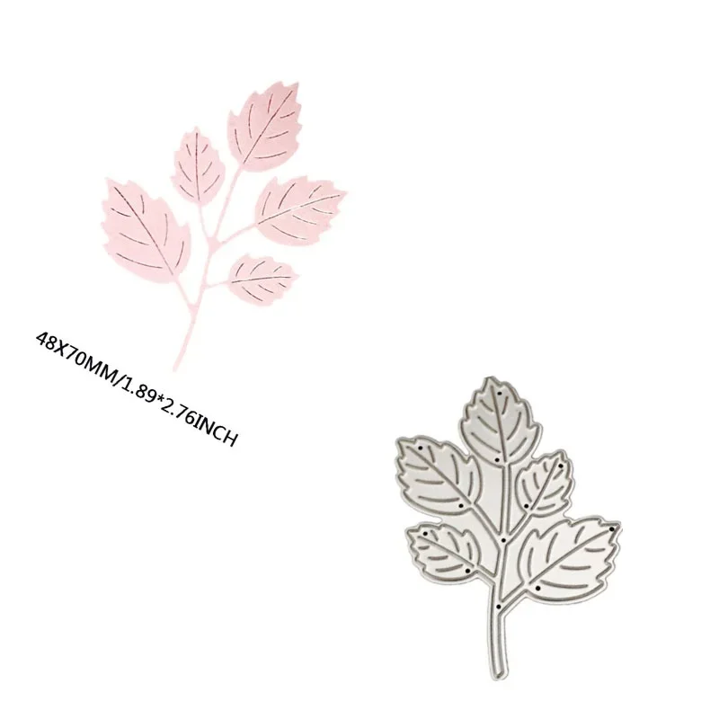 Leaves Metal Die Cutting Dies for DIY Scrapbooking Decorative Cards Embossing  Cut Stencils Branch Leaf Folder Craft Gift