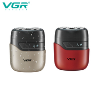 VGR Shaver Waterproof Razor Electric Hair Shaver Mini Shaving Machine Rechargeable Beard Trimmer Floating Shaver for Men V-345