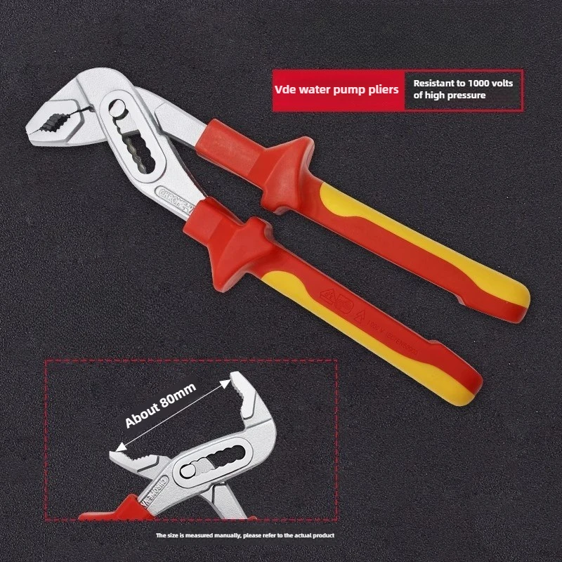 

VDE High-voltage Resistant 1000V Insulated Adjustable Adjustable Vise Wrench for Electrician Water Pump Pipe Wrench