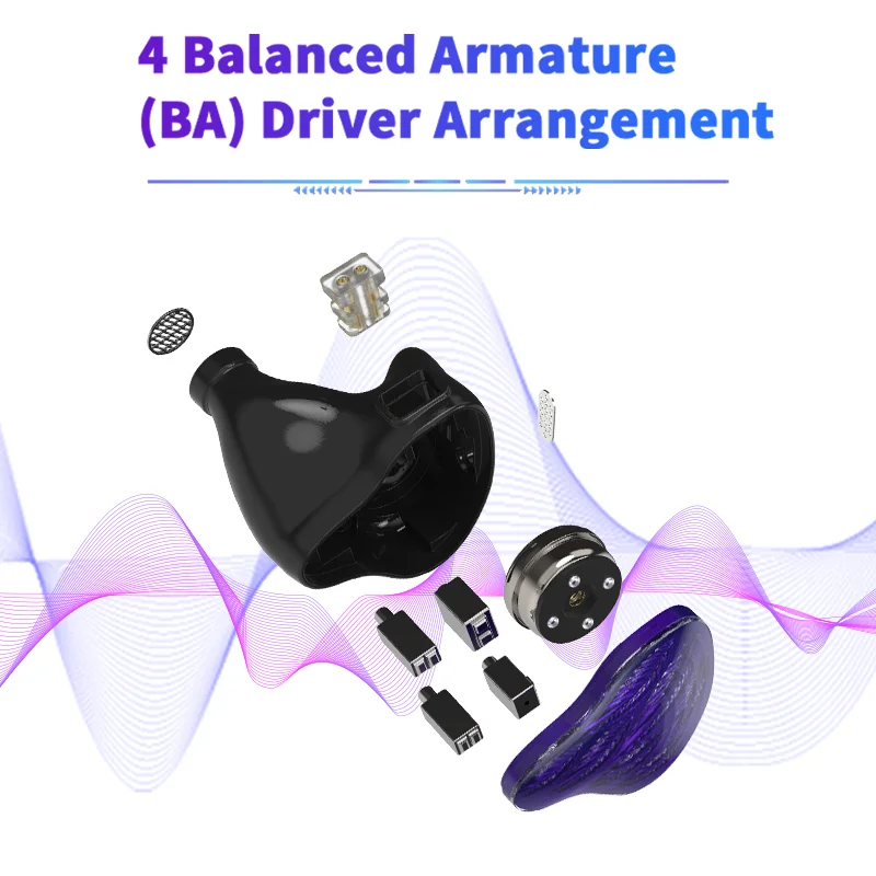 Bgvp pena 4ba + 1dd armadura híbrido driver alta fidelidade fone de ouvido iems 10mm bobina dinâmica de câmera dupla fone de ouvido 2-em-1 plug 3.5 + 4.4mm