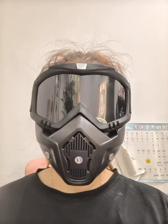 Schutzbrille mit vollem Gesicht, HD-Transparent, beschlagfrei, sanddicht, Schutzbrille für Elektroschweißen, vielseitige, atmungsaktive, winddichte Maske – Detail 8