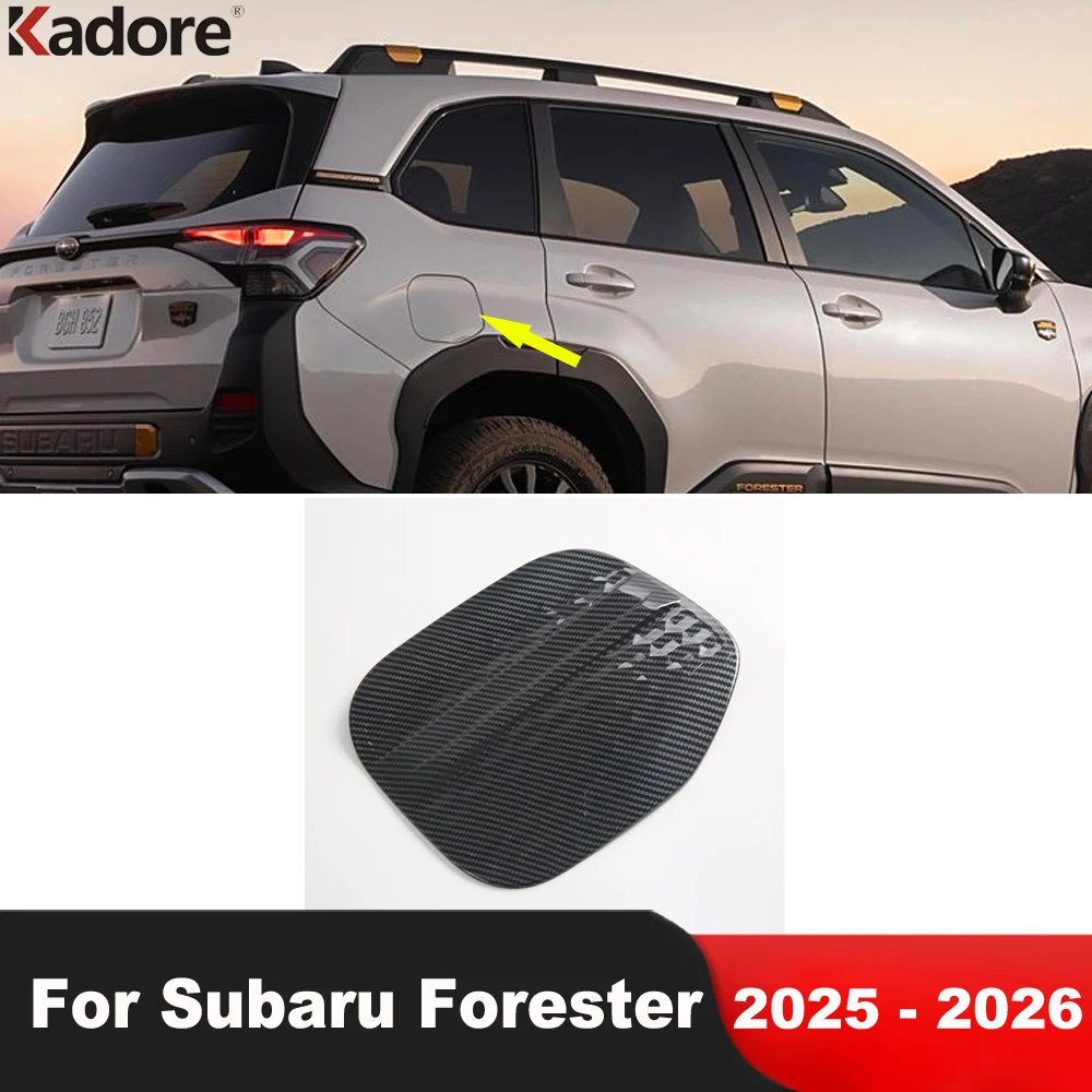 Für Subaru Forester 2025 2026 Schwarz Auto Tankdeckel Trim Gas Öl Einfülldeckel Rahmen Overlay Dekoration Borte Zubehör
