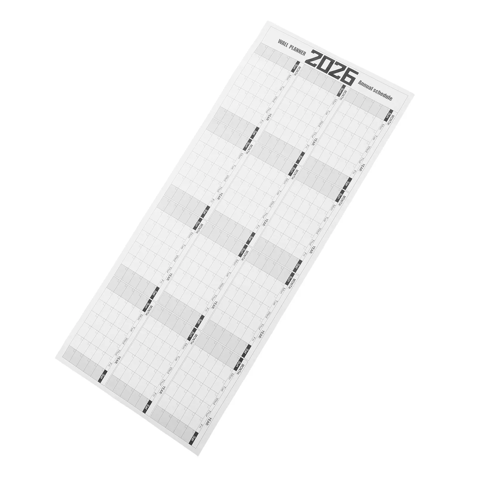 

Yearly Large Dry Erase Calendar Wall 100x42cm Undated Laminated Whiteboard Reusable Monthly Planner Waterproof Oil Resistant