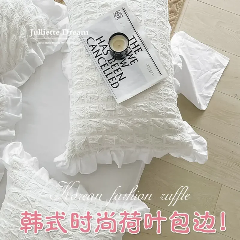 Princess Pillow Case Soft Cotton Double Pillow Covers Decorative Long Pillow Cases Textile Pillowcase Design Ruffle Sham