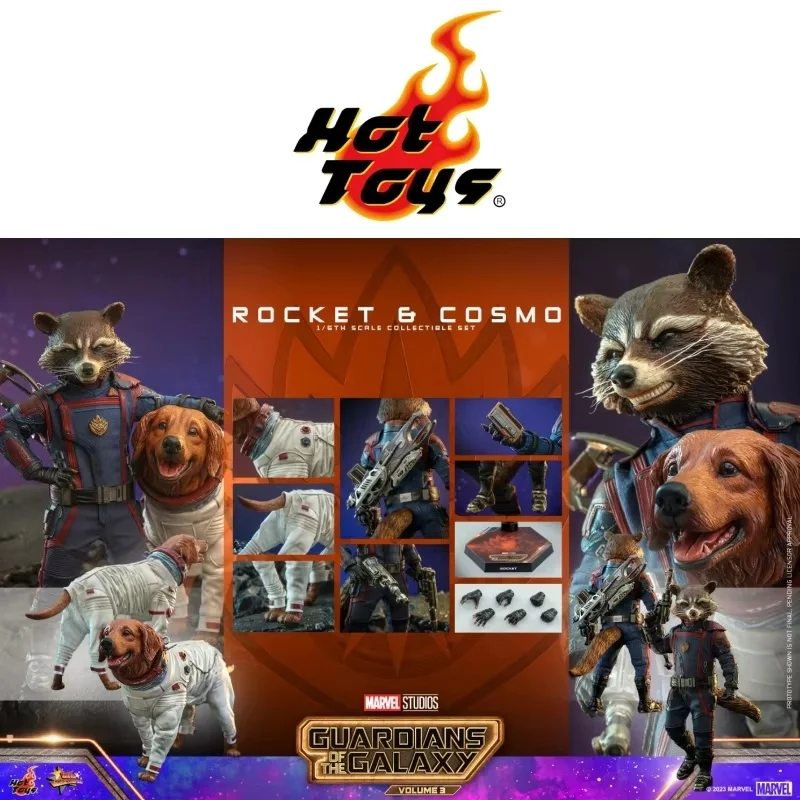 In Stock Genuine HOTTOYS HT MMS708 MMS548 Galaxy Guardians 3 Rocket Raccoon Cosmo Action Figure Model Toys Xmas Gifts