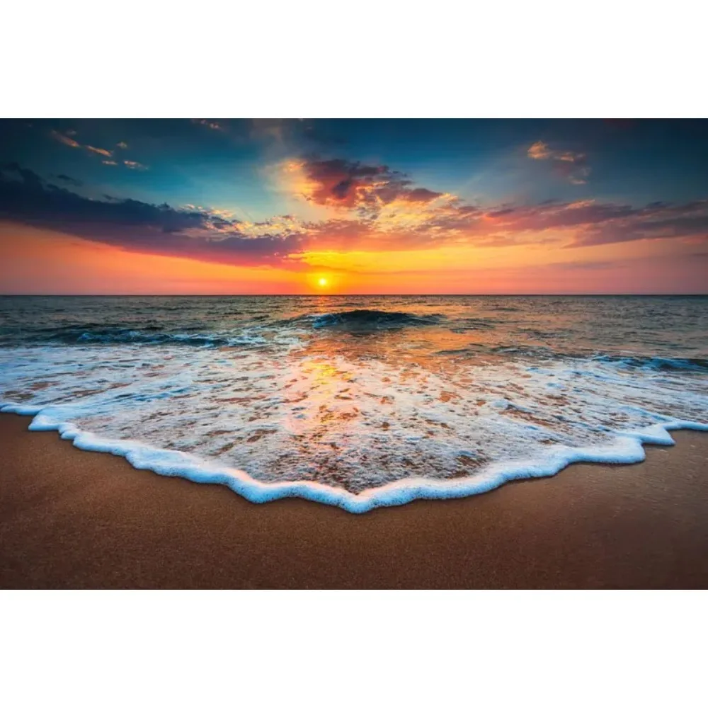 

1 Box of 500/1000/1200/2000PCS Puzzles for Adults Nordic Beach Sunset Jigsaw Puzzles Home Decoration Gift Frameless