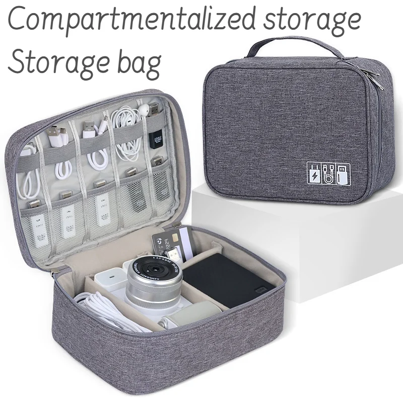 Multi Layer Travel Electronic Storage Bag Multi Function Earphone Data Cable Charger Power Hard Disk Accessory Protective Bag