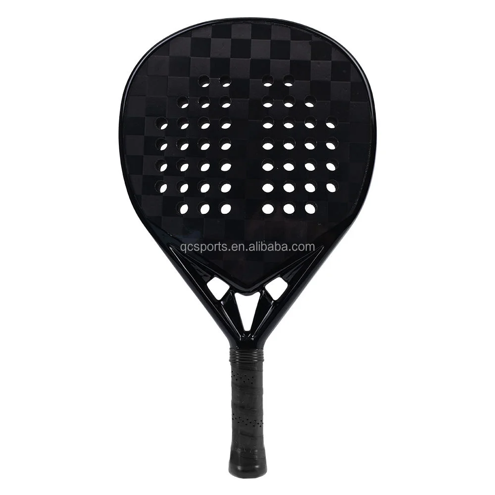 3K/12K/18K Carbon fiber material paddle racket, high performance polyester net, durable structure for beach tennis and outdoor p