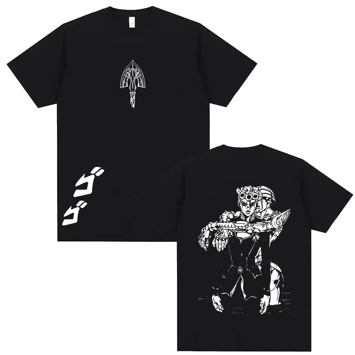 Anime Jojo Bizarre Adventure Giorno Giovanna Graphic T-shirt Male Vintage Casual T Shirts Men Women Fashion Oversized Streetwear