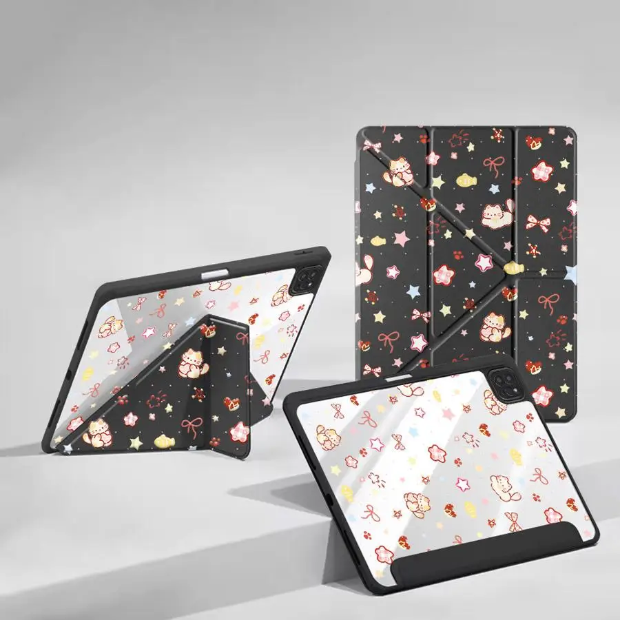 Holder Cover Tablet Case For iPad Air 4 5 M3 M2 M4 11inch Pro 2025 Mini 6 7 Pro 11 10 9 8 7 th 12.9inch Sweet Tiny Pet
